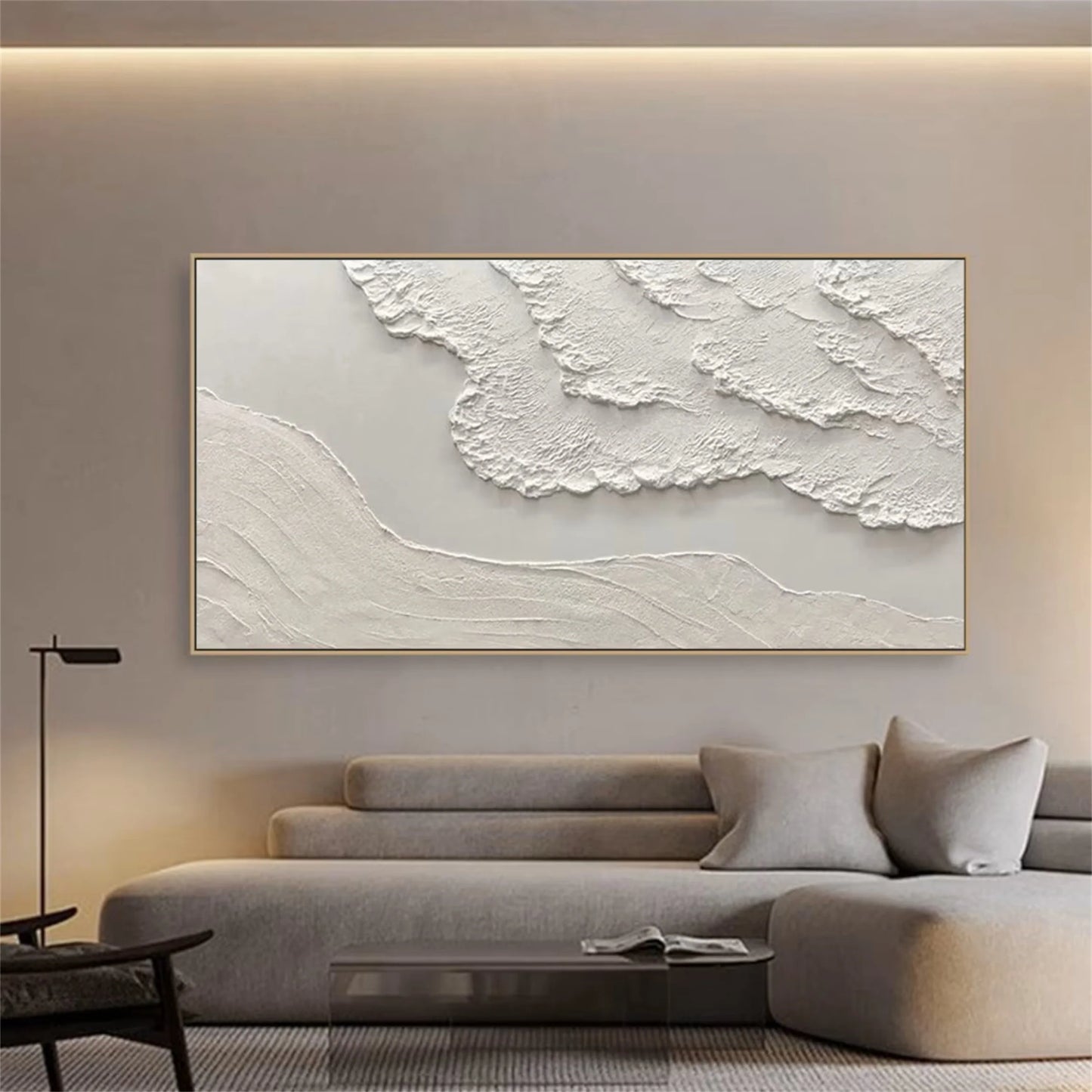 Beige Minimalist Textured Wall Art #MM103