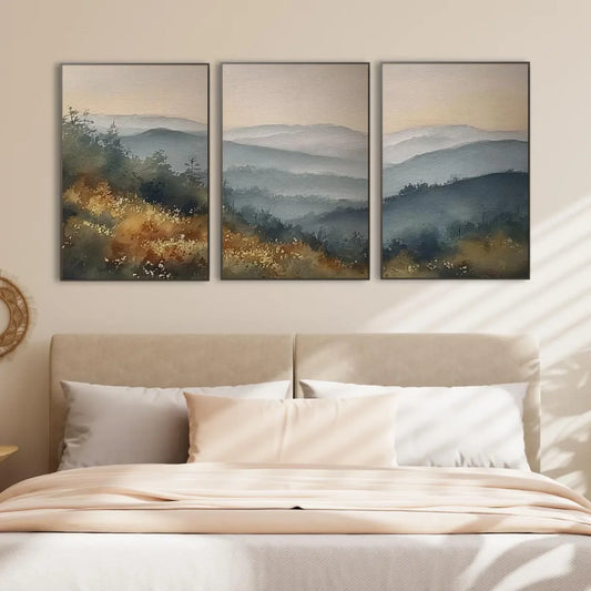 Abstract Urban Set of 3  Landscape Painting #UL 045