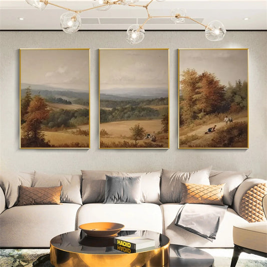 Abstract Urban Set of 3  Landscape Painting #UL 044