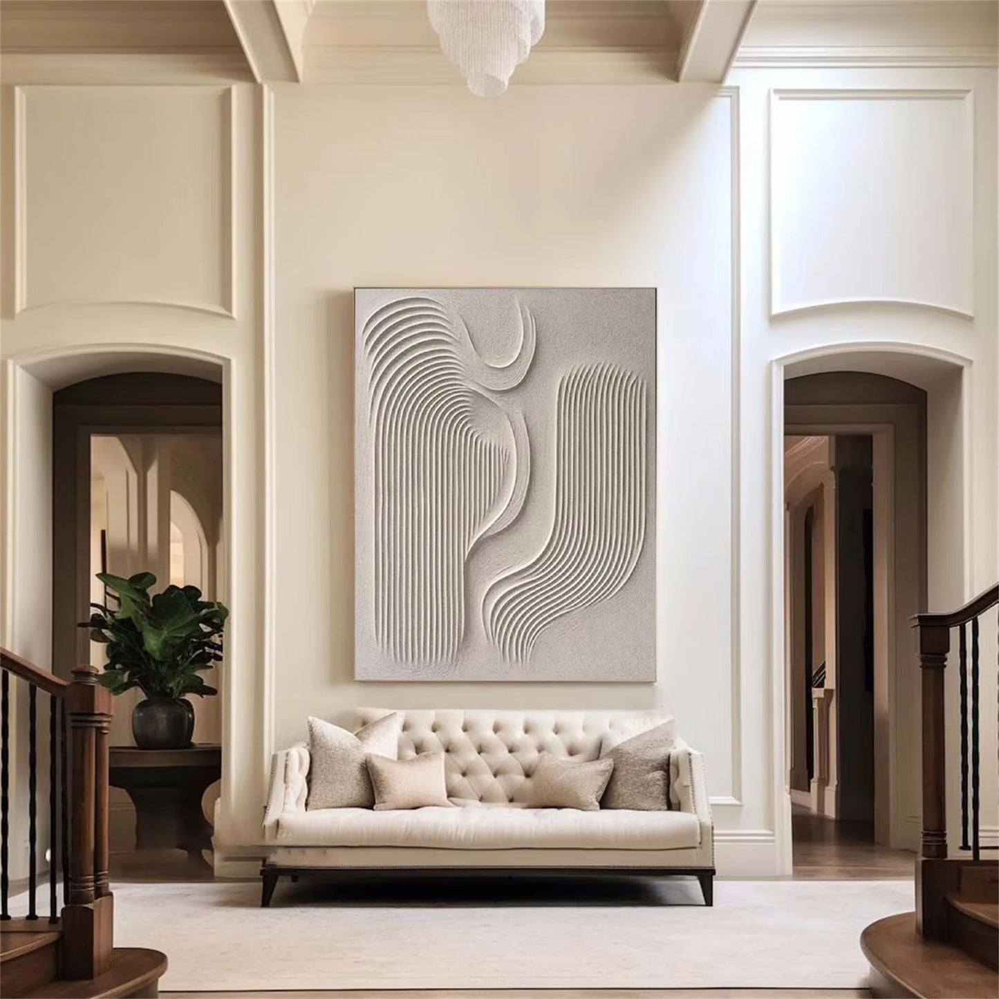 Beige & Brown Abstract #BB068