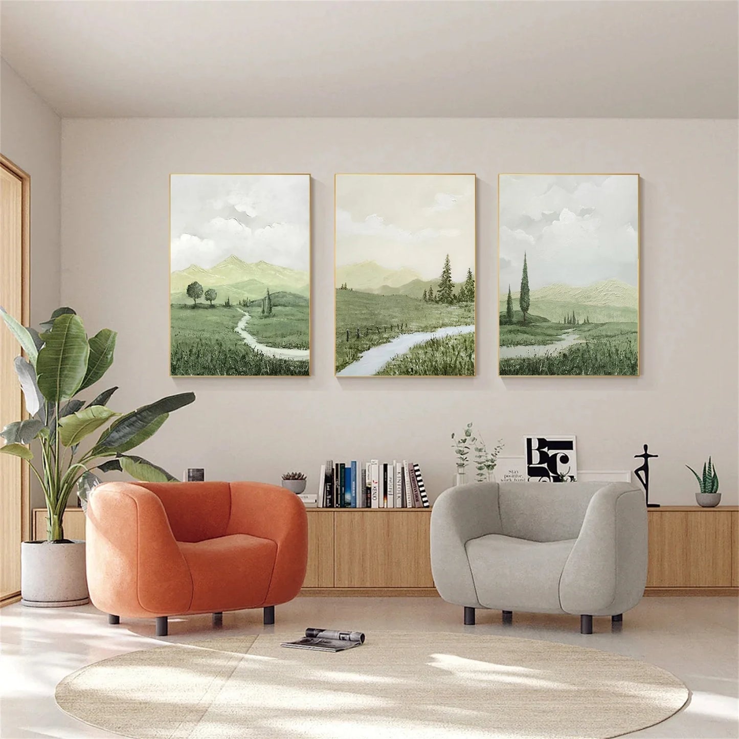 Abstract Urban Set of 3  Landscape Painting #UL 039