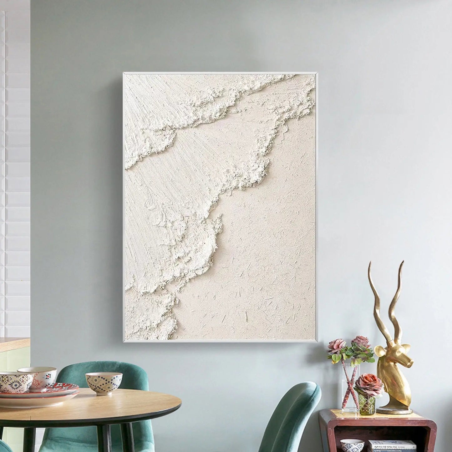 Beige Minimalist Textured Wall Art #MM070