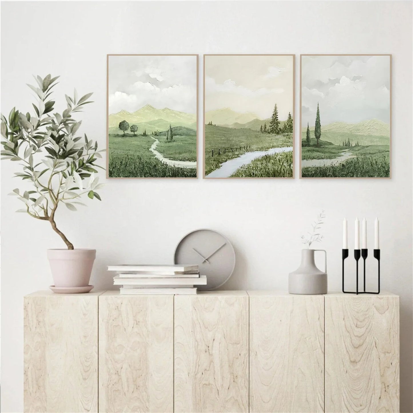 Abstract Urban Set of 3  Landscape Painting #UL 039