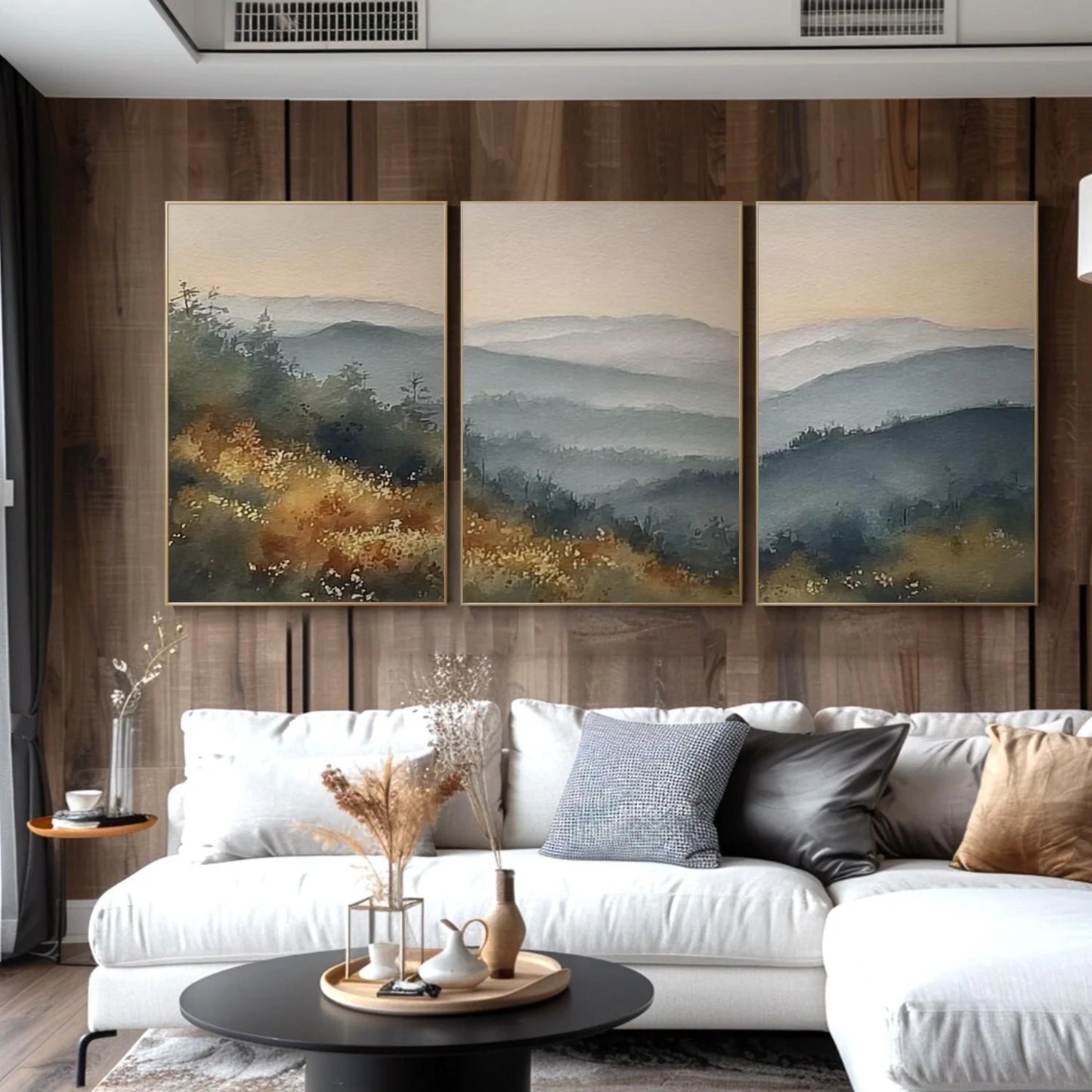 Abstract Urban Set of 3  Landscape Painting #UL 045