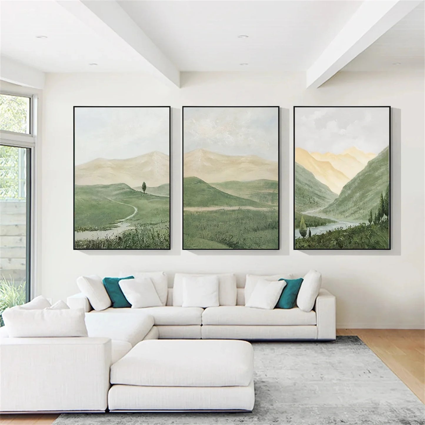 Abstract Urban Set of 3  Landscape Painting #UL 041