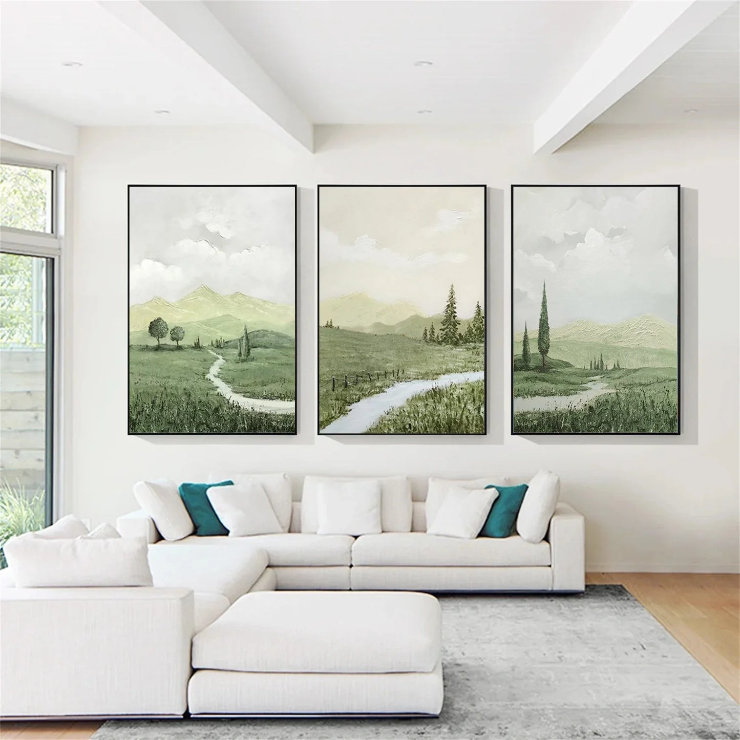 Abstract Urban Set of 3  Landscape Painting #UL 039