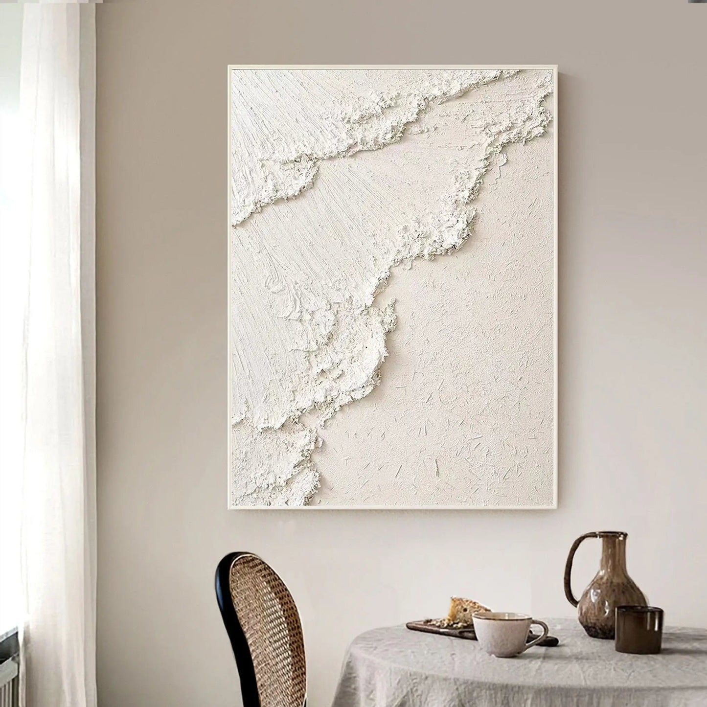 Beige Minimalist Textured Wall Art #MM070